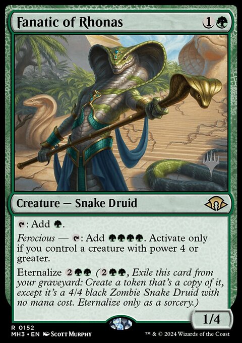 Fanatic of Rhonas, Modern Horizons 3 Promos #152p, Magic: The Gathering card