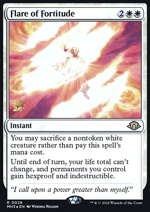 Flare of Fortitude, Modern Horizons 3 Promos #26s, Magic: The Gathering card