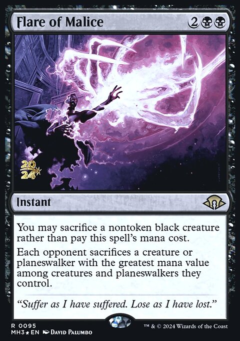 Flare of Malice, Modern Horizons 3 Promos #95s, Magic: The Gathering card
