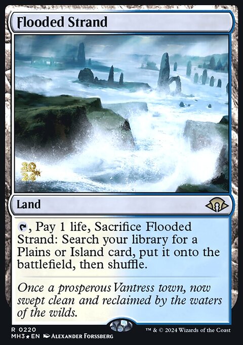 Flooded Strand, Modern Horizons 3 Promos #220s, Magic: The Gathering card