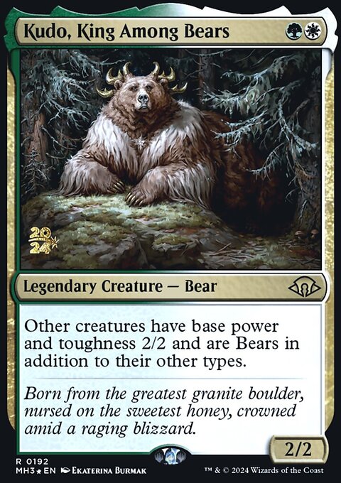 Kudo, King Among Bears, Modern Horizons 3 Promos #192s, Magic: The Gathering card