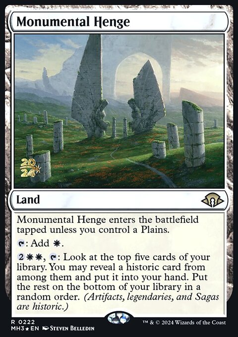 Monumental Henge, Modern Horizons 3 Promos #222s, Magic: The Gathering card