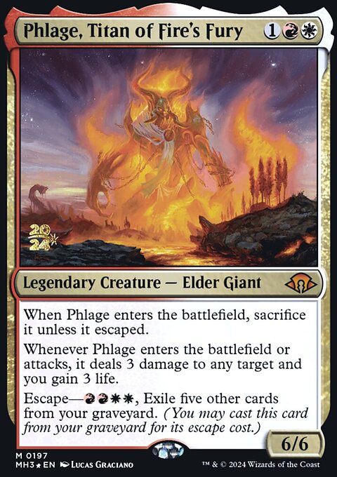 Phlage, Titan of Fire's Fury, Modern Horizons 3 Promos #197s, Magic: The Gathering card