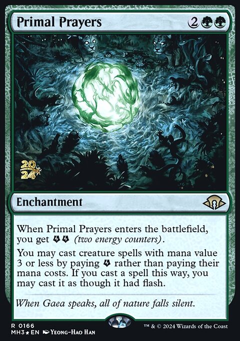 Primal Prayers, Modern Horizons 3 Promos #166s, Magic: The Gathering card