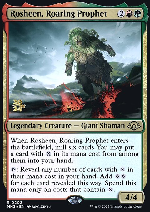 Rosheen, Roaring Prophet, Modern Horizons 3 Promos #202s, Magic: The Gathering card