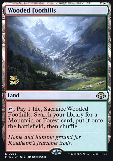 Wooded Foothills, Modern Horizons 3 Promos #236s, Magic: The Gathering card