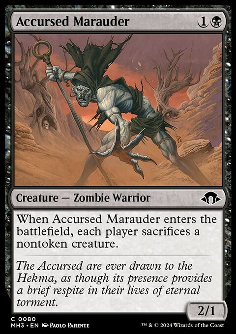 Accursed Marauder, Modern Horizons 3 #80, Magic: The Gathering card