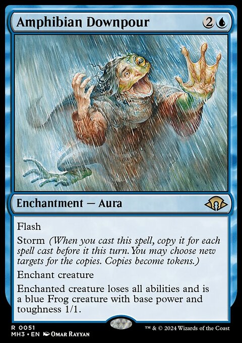 Amphibian Downpour, Modern Horizons 3 #51, Magic: The Gathering card