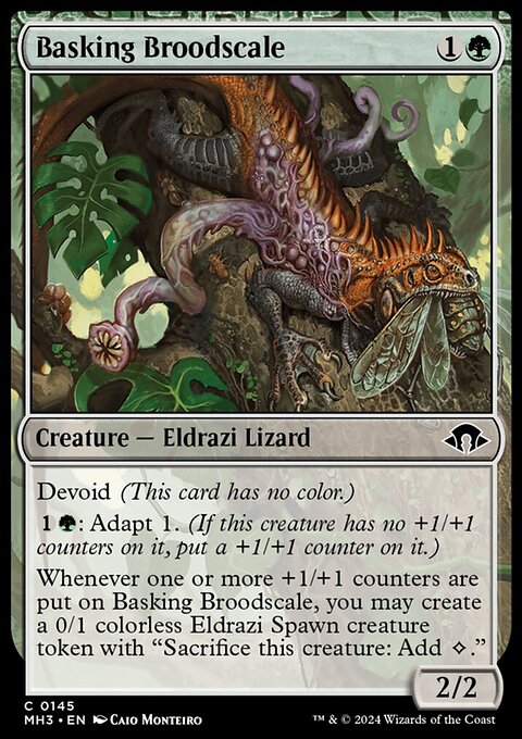 Basking Broodscale, Modern Horizons 3 #145, Magic: The Gathering card