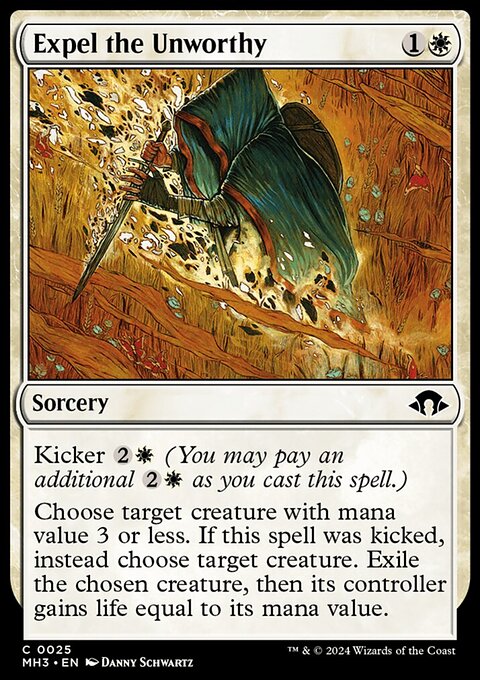 Expel the Unworthy, Modern Horizons 3 #25, Magic: The Gathering card
