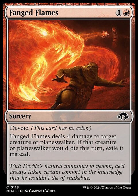 Fanged Flames, Modern Horizons 3 #118, Magic: The Gathering card