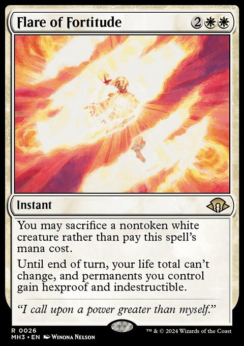 Flare of Fortitude, Modern Horizons 3 #26, Magic: The Gathering card