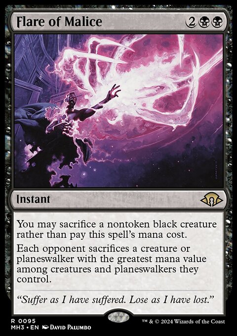 Flare of Malice, Modern Horizons 3 #95, Magic: The Gathering card