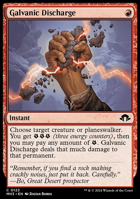 Galvanic Discharge, Modern Horizons 3 #122, Magic: The Gathering card