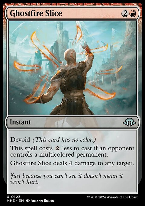 Ghostfire Slice, Modern Horizons 3 #123, Magic: The Gathering card
