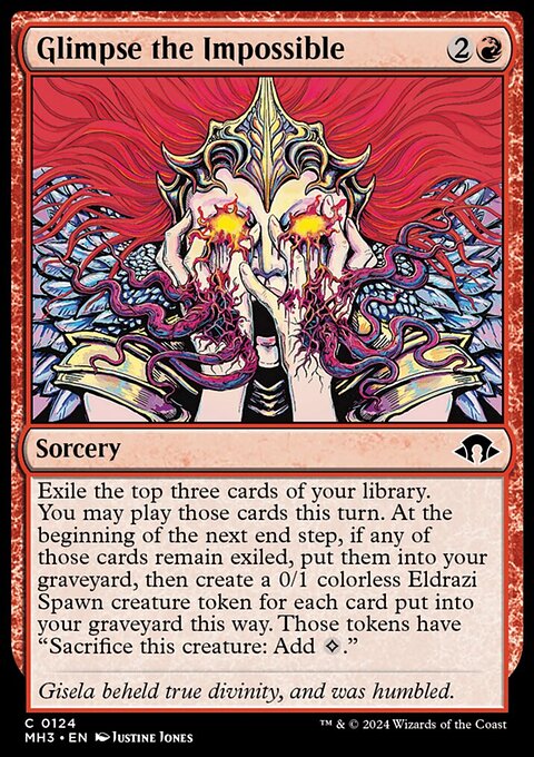 Glimpse the Impossible, Modern Horizons 3 #124, Magic: The Gathering card