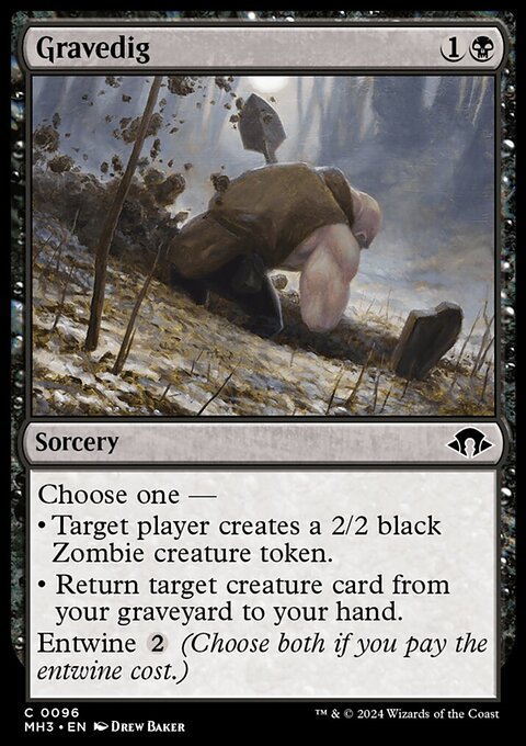 Gravedig, Modern Horizons 3 #96, Magic: The Gathering card