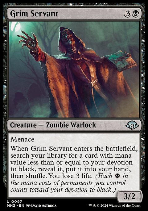 Grim Servant, Modern Horizons 3 #97, Magic: The Gathering card