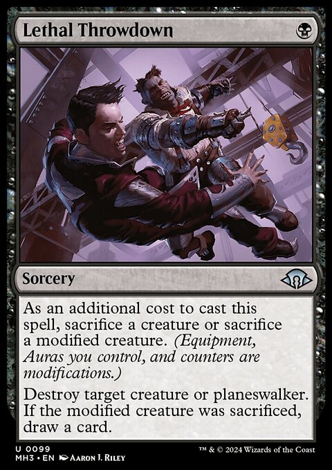 Lethal Throwdown, Modern Horizons 3 #99, Magic: The Gathering card
