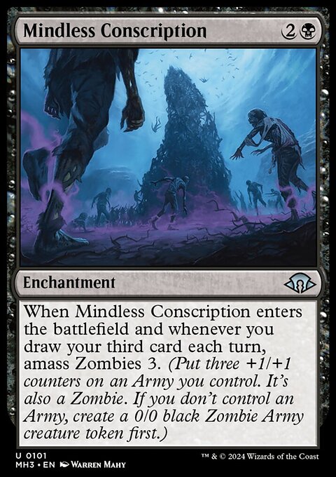 Mindless Conscription, Modern Horizons 3 #101, Magic: The Gathering card
