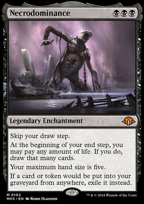Necrodominance, Modern Horizons 3 #102, Magic: The Gathering card