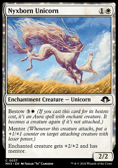 Nyxborn Unicorn, Modern Horizons 3 #37, Magic: The Gathering card