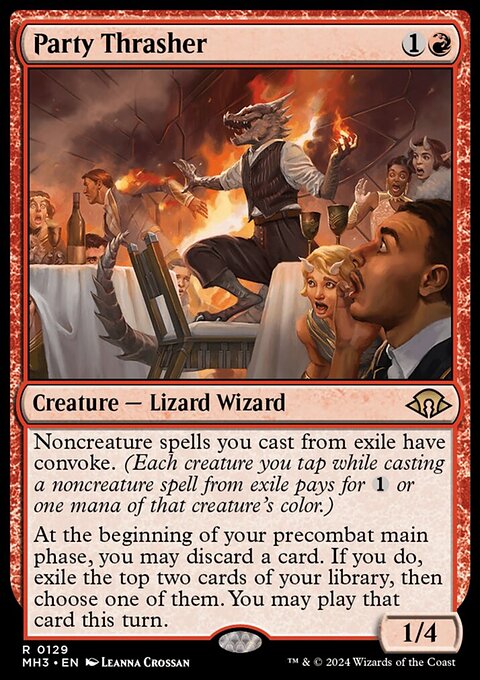 Party Thrasher, Modern Horizons 3 #129, Magic: The Gathering card