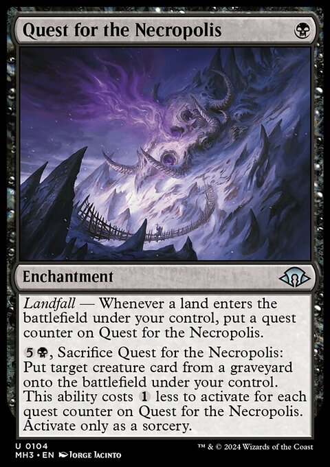 Quest for the Necropolis, Modern Horizons 3 #104, Magic: The Gathering card