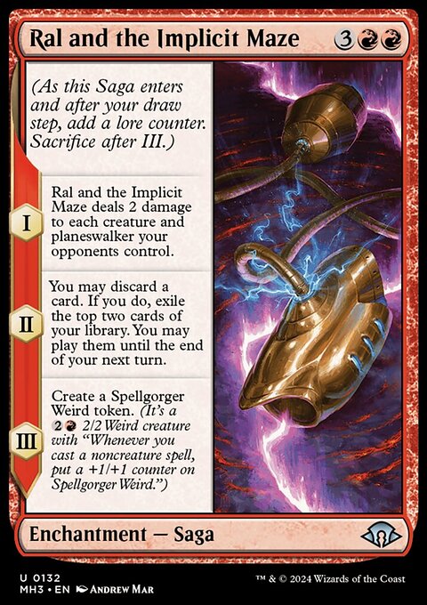 Ral and the Implicit Maze, Modern Horizons 3 #132, Magic: The Gathering card