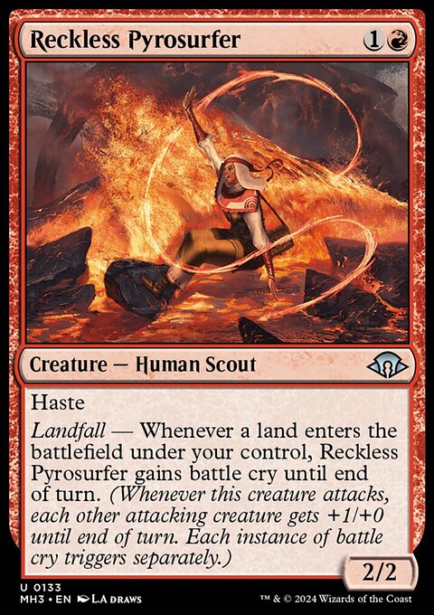 Reckless Pyrosurfer, Modern Horizons 3 #133, Magic: The Gathering card