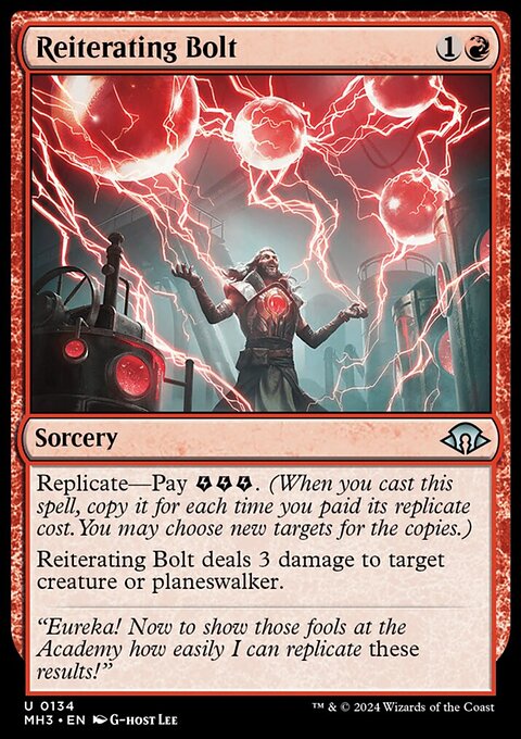 Reiterating Bolt, Modern Horizons 3 #134, Magic: The Gathering card