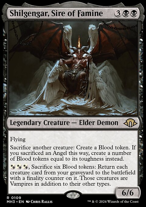 Shilgengar, Sire of Famine, Modern Horizons 3 #109, Magic: The Gathering card