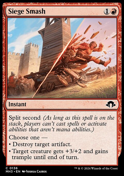 Siege Smash, Modern Horizons 3 #136, Magic: The Gathering card