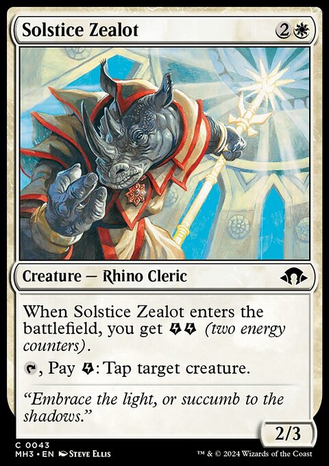 Solstice Zealot, Modern Horizons 3 #43, Magic: The Gathering card