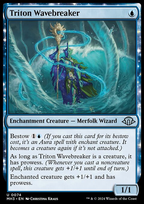 Triton Wavebreaker, Modern Horizons 3 #74, Magic: The Gathering card