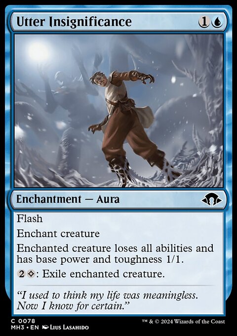 Utter Insignificance, Modern Horizons 3 #78, Magic: The Gathering card