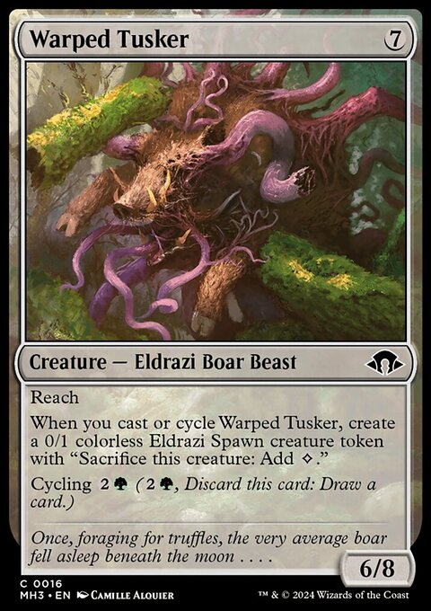 Warped Tusker, Modern Horizons 3 #16, Magic: The Gathering card