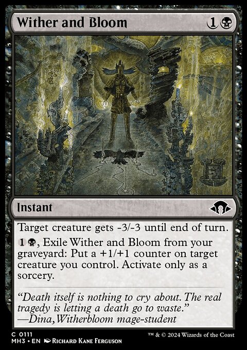 Wither and Bloom, Modern Horizons 3 #111, Magic: The Gathering card
