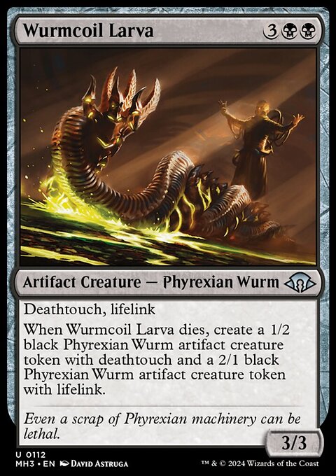 Wurmcoil Larva, Modern Horizons 3 #112, Magic: The Gathering card