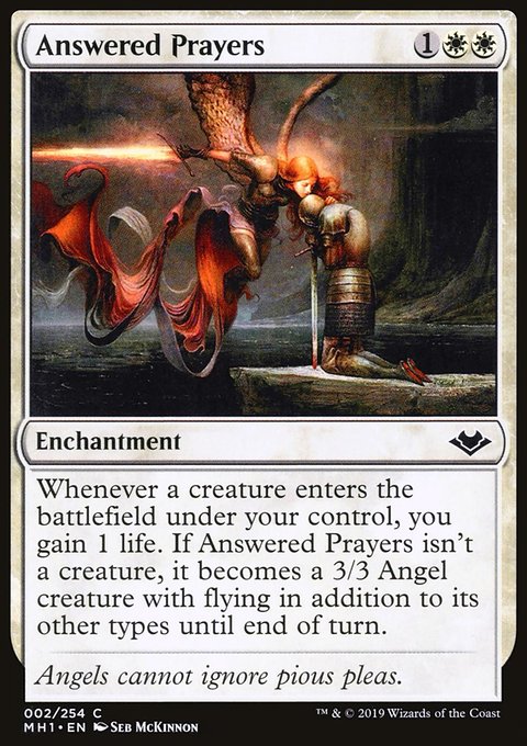 Answered Prayers, Modern Horizons #2, Magic: The Gathering card
