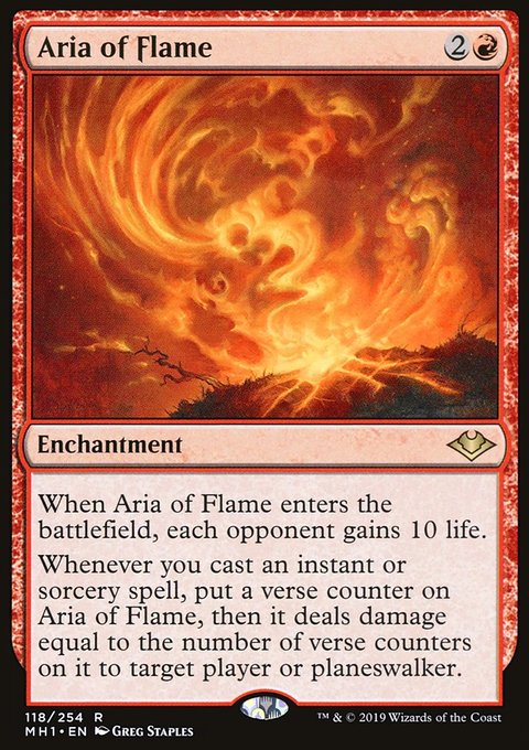 Aria of Flame, Modern Horizons #118, Magic: The Gathering card