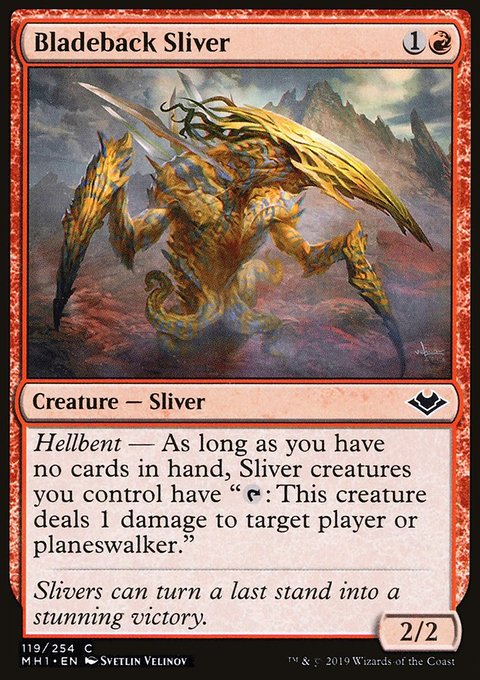 Bladeback Sliver, Modern Horizons #119, Magic: The Gathering card