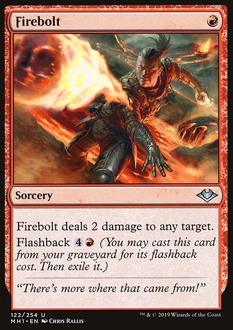 Firebolt, Modern Horizons #122, Magic: The Gathering card