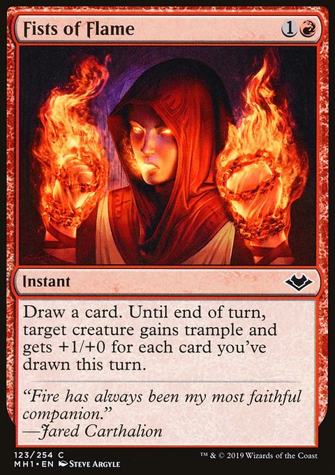 Fists of Flame, Modern Horizons #123, Magic: The Gathering card