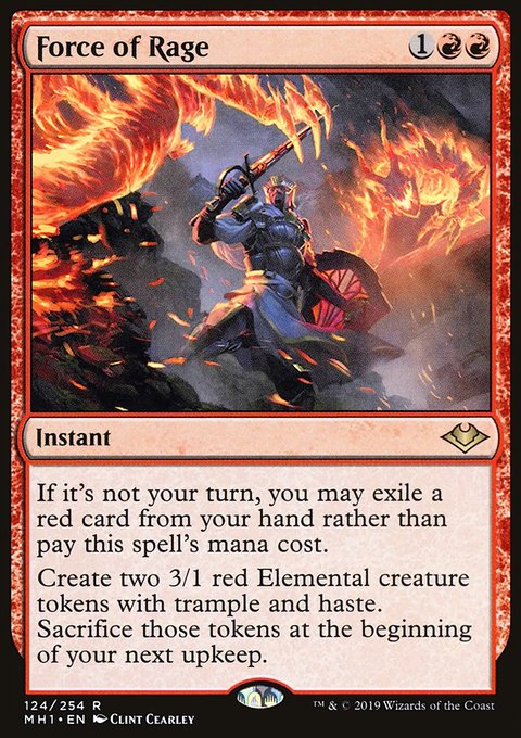 Force of Rage, Modern Horizons #124, Magic: The Gathering card