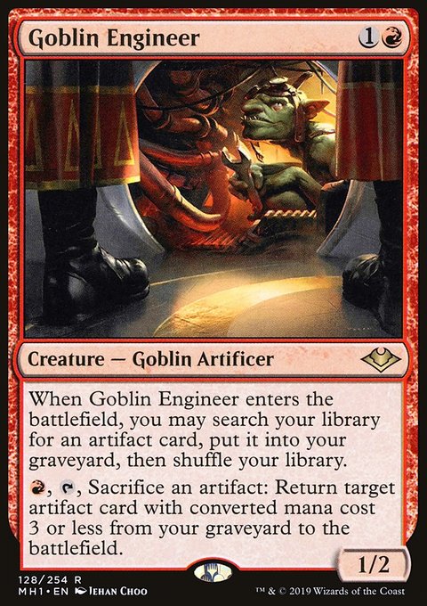 Goblin Engineer, Modern Horizons #128, Magic: The Gathering card