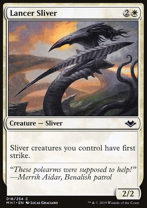 Lancer Sliver, Modern Horizons #18, Magic: The Gathering card