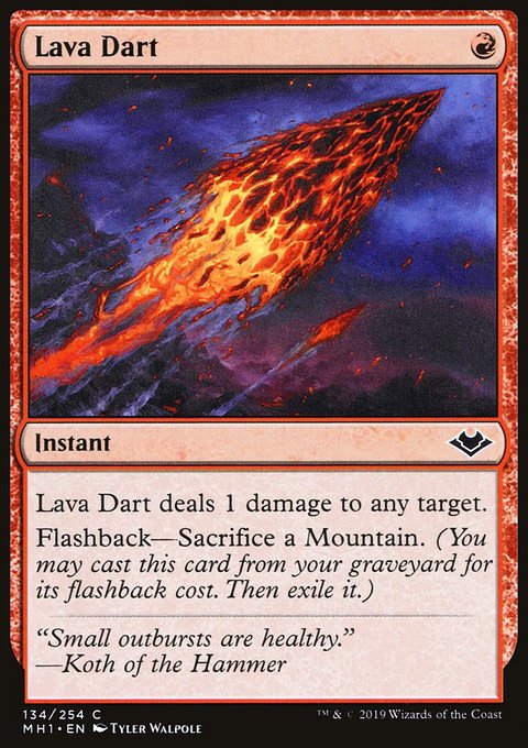 Lava Dart, Modern Horizons #134, Magic: The Gathering card
