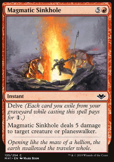 Magmatic Sinkhole, Modern Horizons #135, Magic: The Gathering card