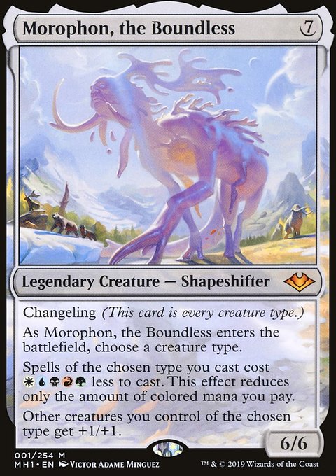 Morophon, the Boundless, Modern Horizons #1, Magic: The Gathering card
